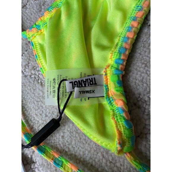 Triangl Myrta Feti Strappy Halter Top Tie Bikini Bright Pattern - Picture 6 of 7